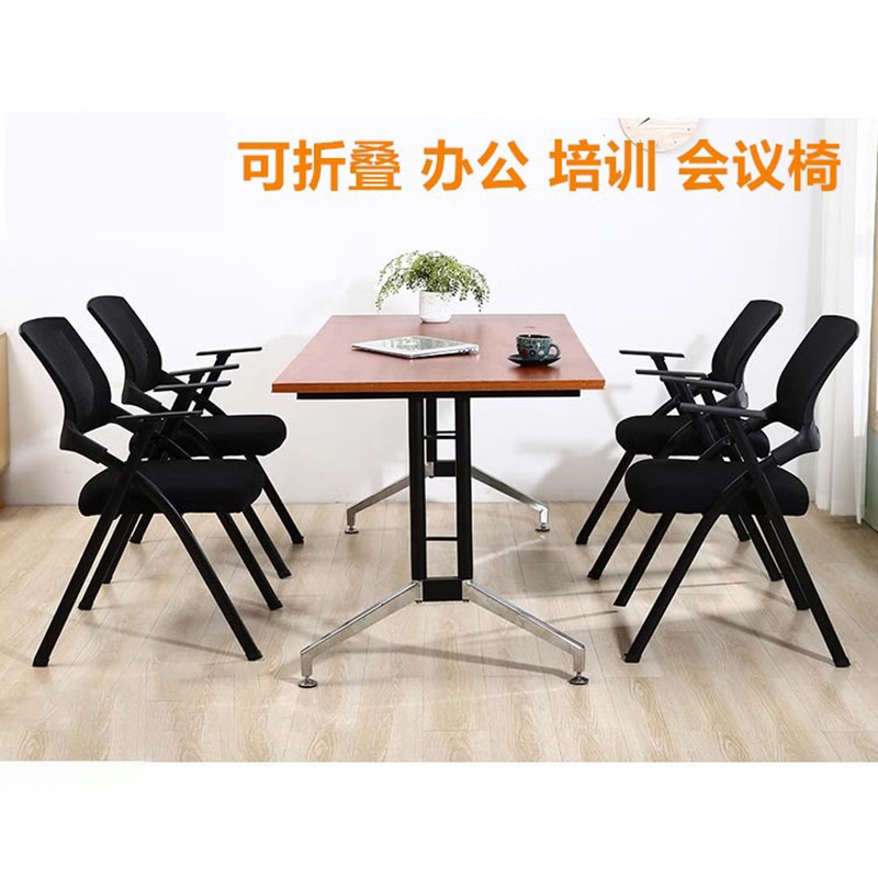 Silla de entrenamiento al por mayor con tablero de mesa con tablero de escritura plegable con respaldo plegable silla de oficina Silla de conferencia fabricante