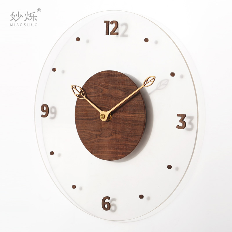 Nordic Minimalist Wall Clock Living Room Decorative Creative Transparent Clock Simple Modern Fashion Internet Celebrity Home Mute Clock