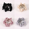 Hair accessory from pearl with bow, ponytail, hair rope, Chanel style, simple and elegant design