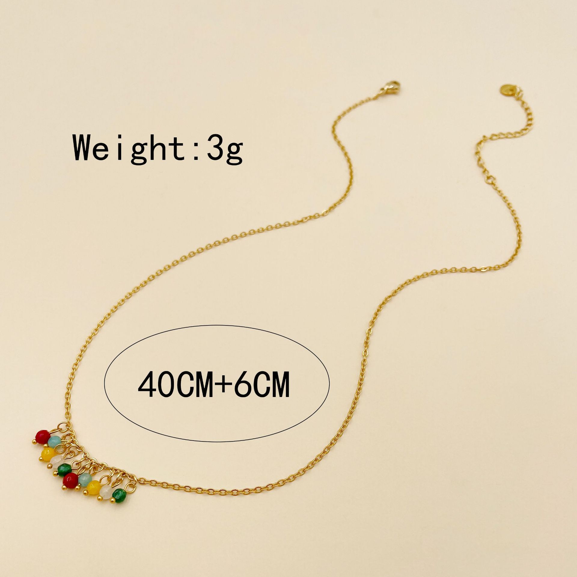 Simple Style Geometric Stainless Steel Tassel Plating Chain Pendant Necklace 1 Piece display picture 6