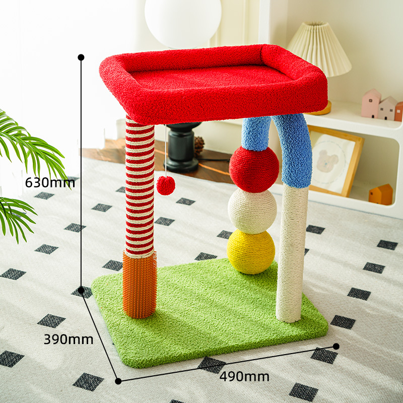 Marco de escalada para gatos en forma de U de color transfronterizo, plataforma de salto multicapa, columna de agarre para gatos de sisal, tabla de agarre para gatos resistente al desgaste, marco de escalada con picazón, juguete para gatos