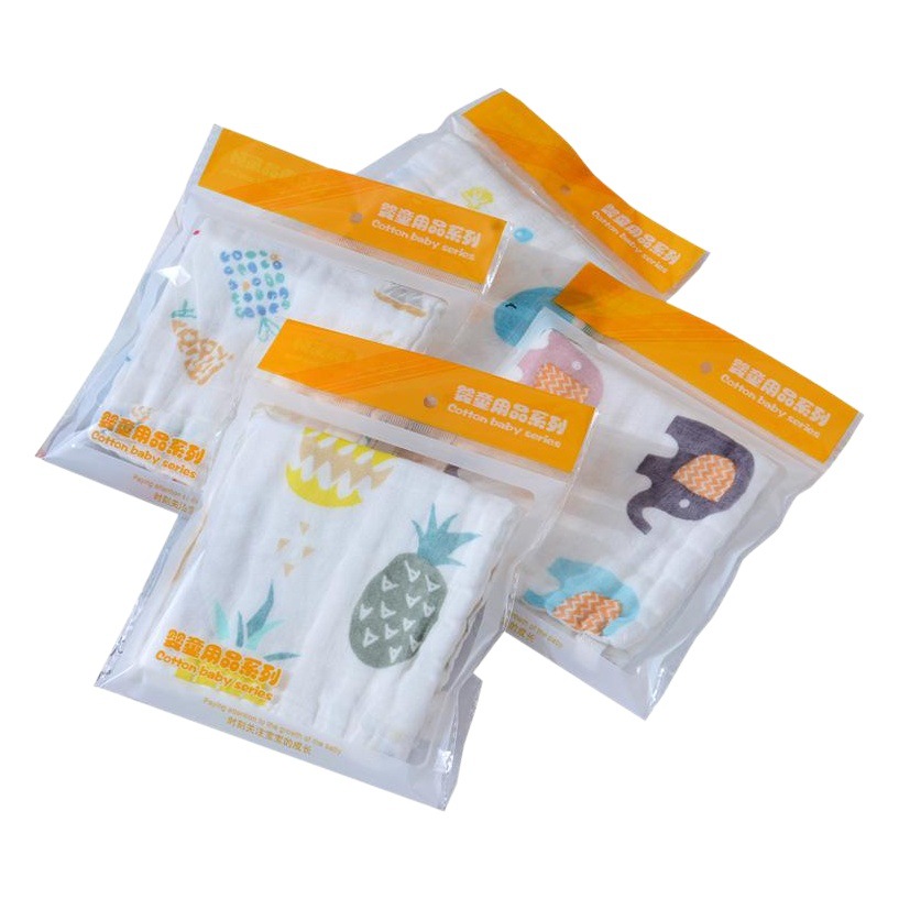 Single-Pack Baby Washcloth Gauze Gift Towel Cotton Face Towel Infant Children's Square Towel Small Handkerchief Tinkerbell