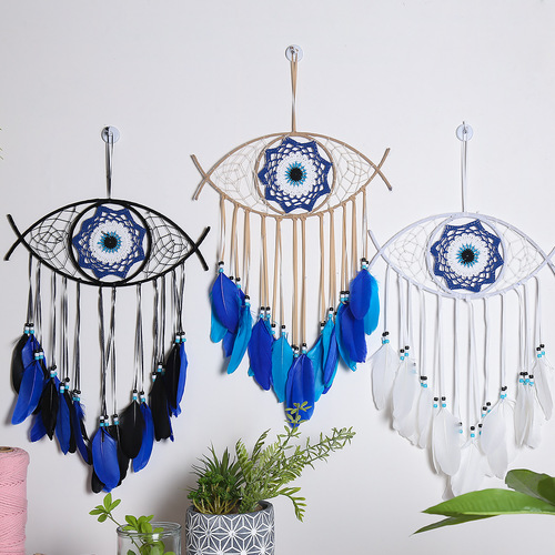 Cross-border hot selling devil's eye home decoration dream catcher wall hanging room decoration dream catcher