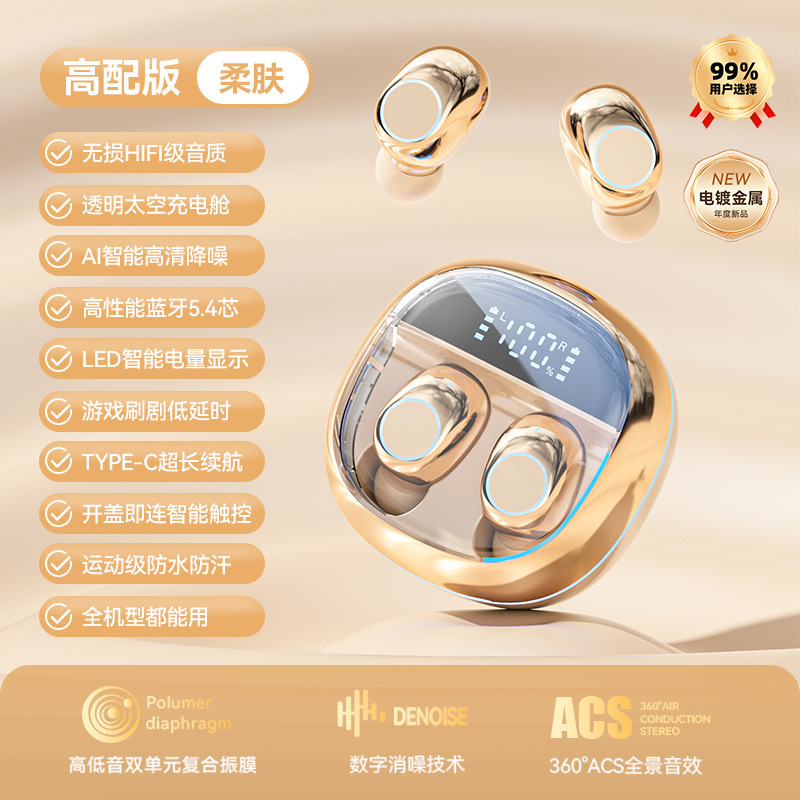 Y03 en la oreja, nuevo estilo transfronterizo, cómodo de usar, batería de larga duración, alta calidad de sonido, solo pantalla digital, modelo privado portátil, universal
