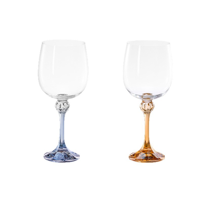 Caja de regalo de tazas de vino importadas de la República Checa, tazas de cristal sin plomo, tazas de vino europeas, tazas de pie alto, set de regalo personalizado