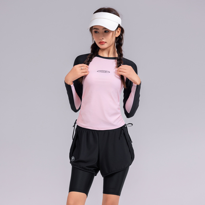 South Korea Diving Suit Women's Long-sleeved Jellyfish Swimsuit Split Sun-protective Slim-fit Snorkeling suit Swimsuit