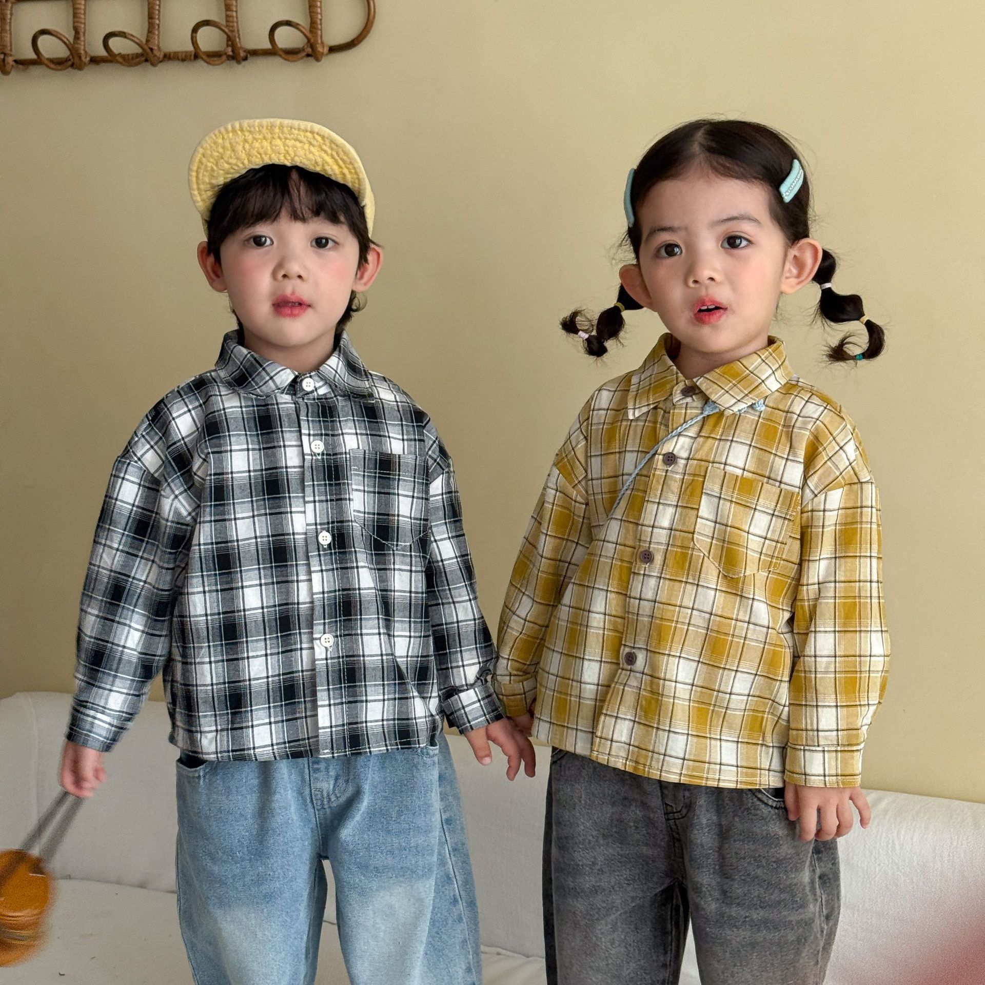 Children's cotton autumn shirt for boys