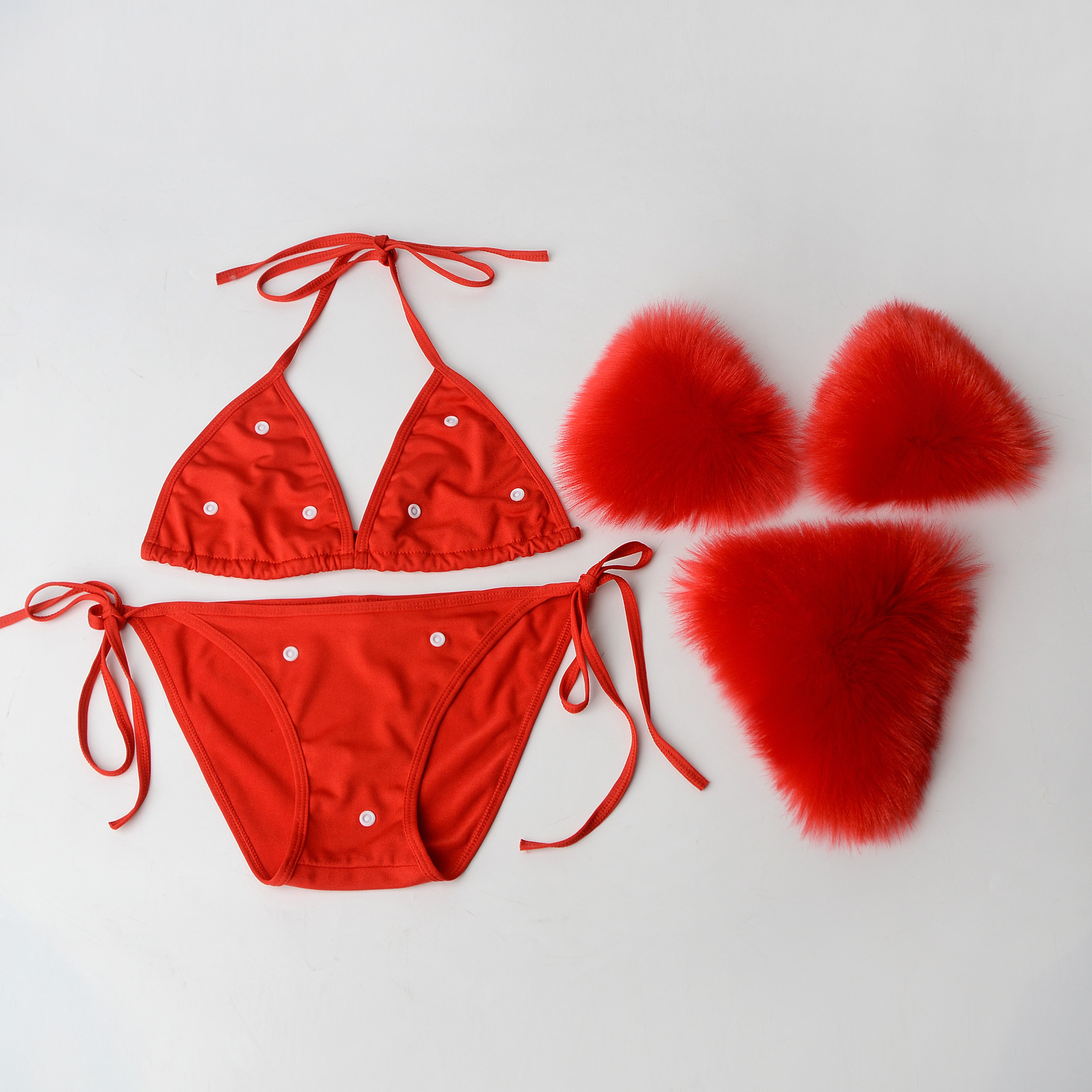 Mujeres Color Sólido Juego De 2 Piezas Bikinis Traje De Baño display picture 6