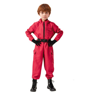 Carnival Cosplay Red jumpsuit COS suit in stock Halloween