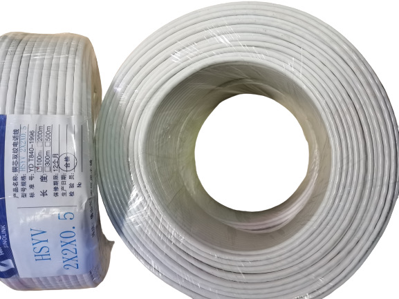 国标纯铜4芯 2x2x0.5 双绞电话线白色4芯圆RJ11电话线200米