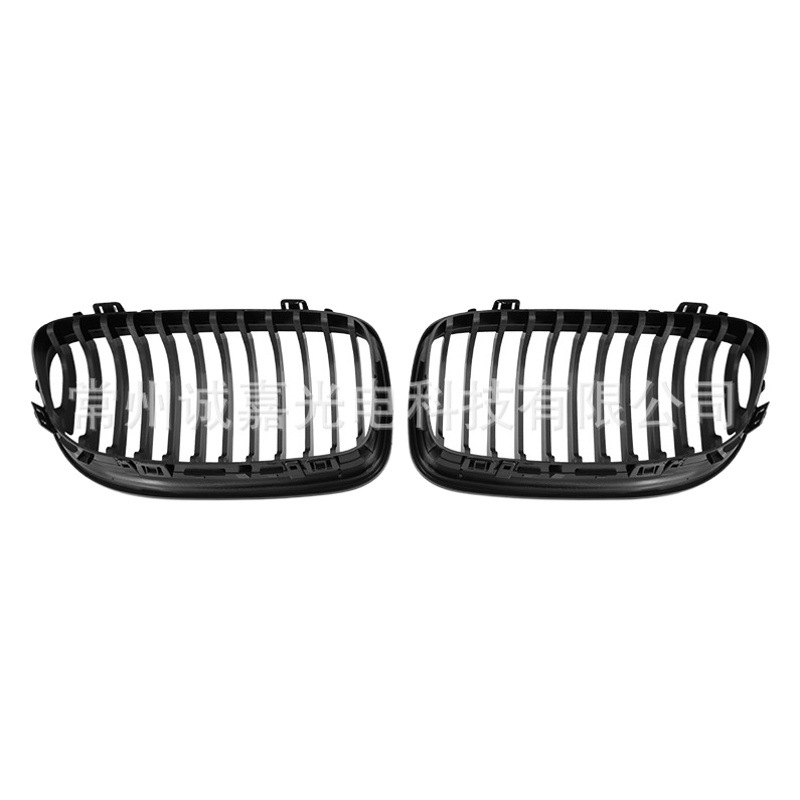 Suitable for BMW 3 Series E90 late single-line bright black Middle net 09-12 modified middle net single parallel bars bright black grille