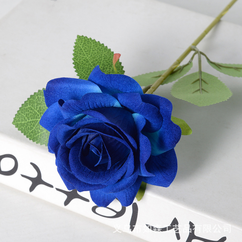 模造ベルベットバラ一本造花人工花ウェディングホームバレンタインデー装飾高級感花束壁|undefined