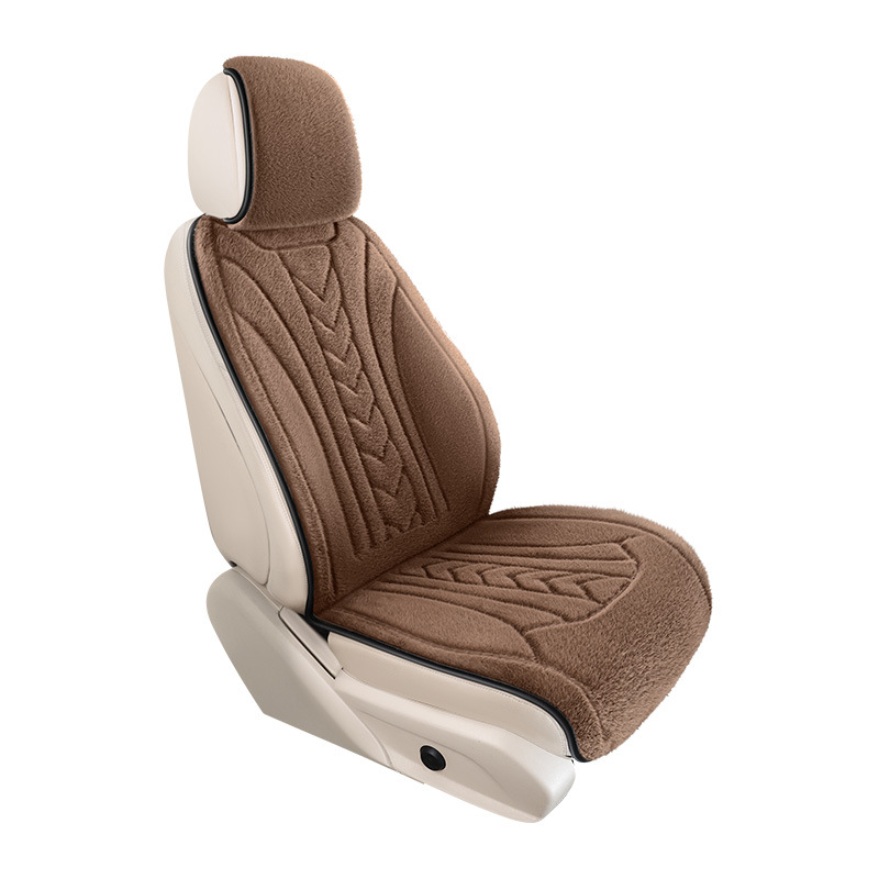 2025 New Ferret Velvet Graphene Heated Stuffed Winter Car Cushion Car Single Seat Cushion Three-Piece Set