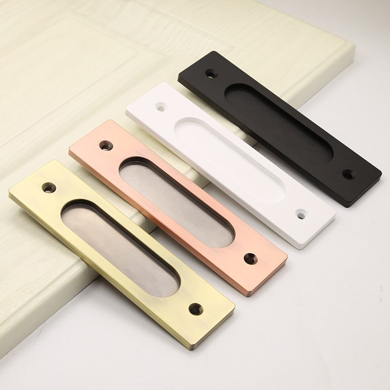 Cross-border sliding barn door handle non-perforated sliding door handle non-slotting wardrobe sliding door handle door and window handle