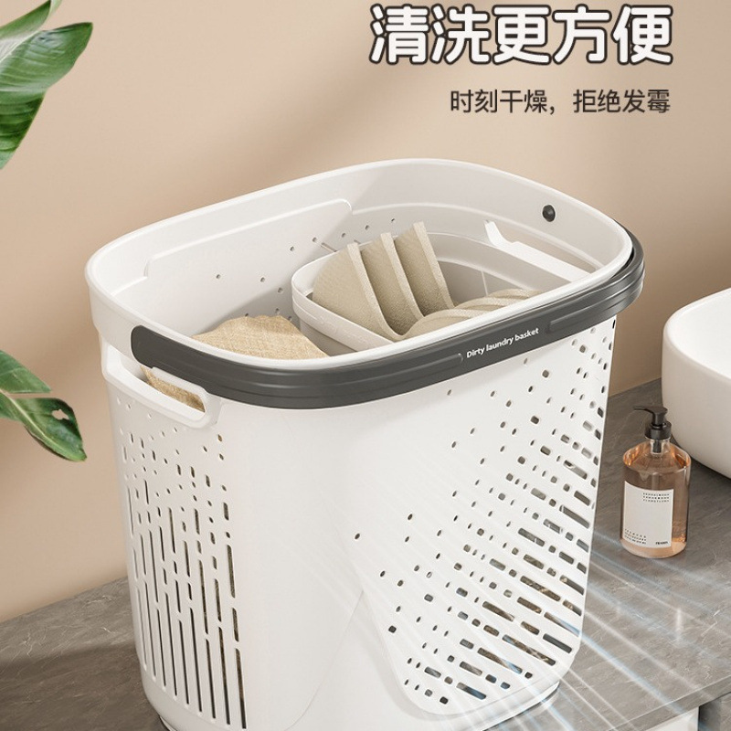 汚れた衣類バスケット家庭用大容量浴室ランドリーバスケット汚れた衣類収納バスケット汚れた衣類バスケット浴室の洗濯バスケット|undefined