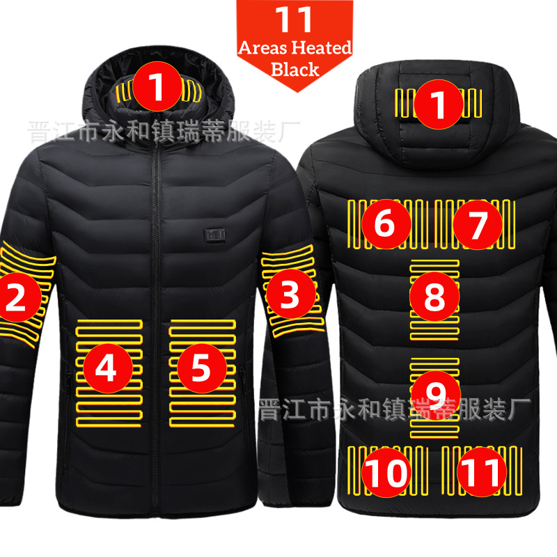 Chaqueta Térmica Acolchada de 4 Controles de Poliéster para Mantenerse Caliente en Invierno