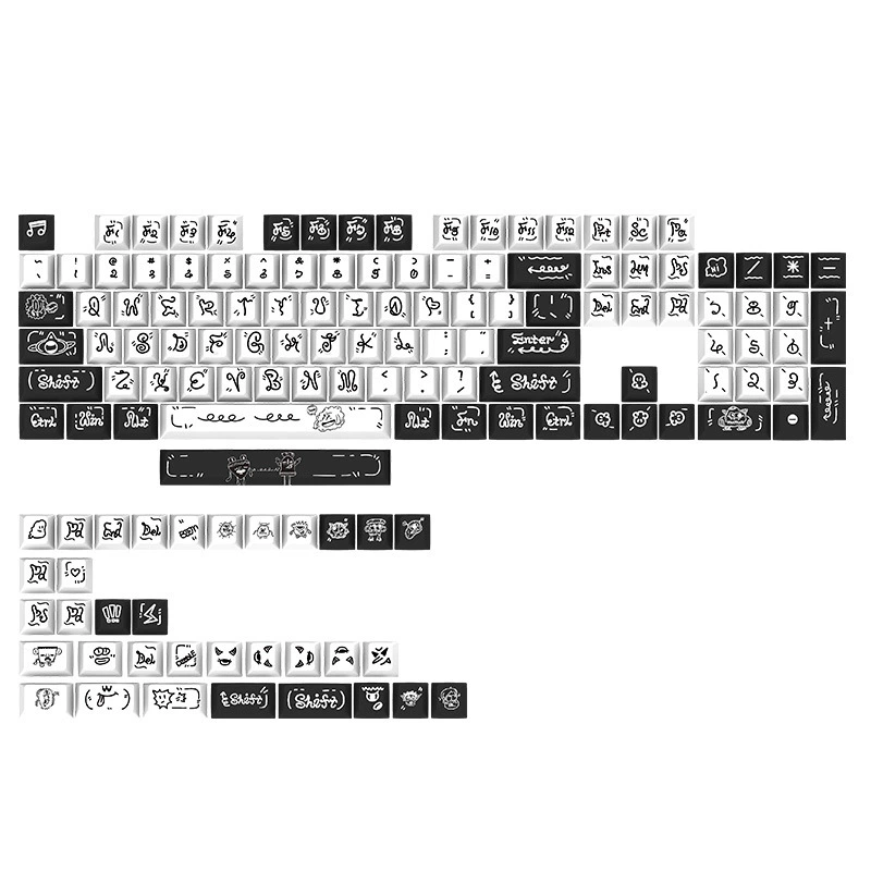 B Factory Индивидуальная Т95 Высокий контент PBT Оригинальные/MOA Высокие клавиши Caps Карикатурные Аниме Клавиши Caps