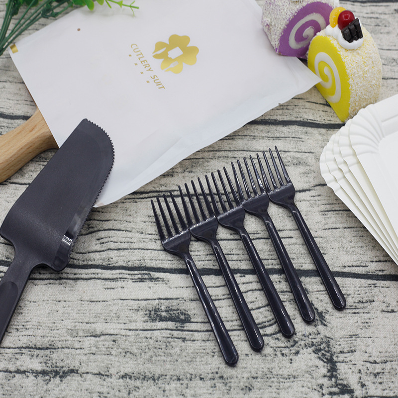 disposable Birthday Cake Knife and fork Plastic knife Fork spoon suit baking Fork spoon combination Cake Cutlery Set