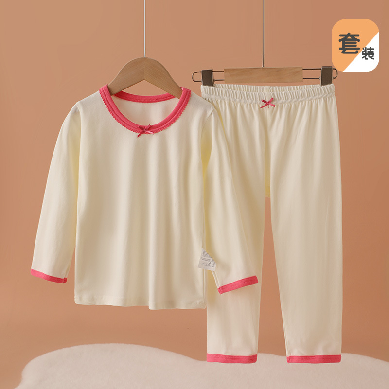 Cherry beige cotton ammonia long-sleeved suit