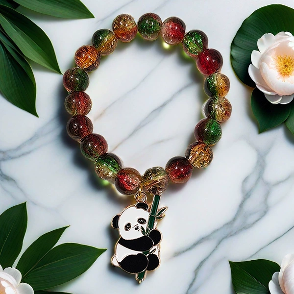 X15 Christmas Glazed Bamboo Panda Bracelet