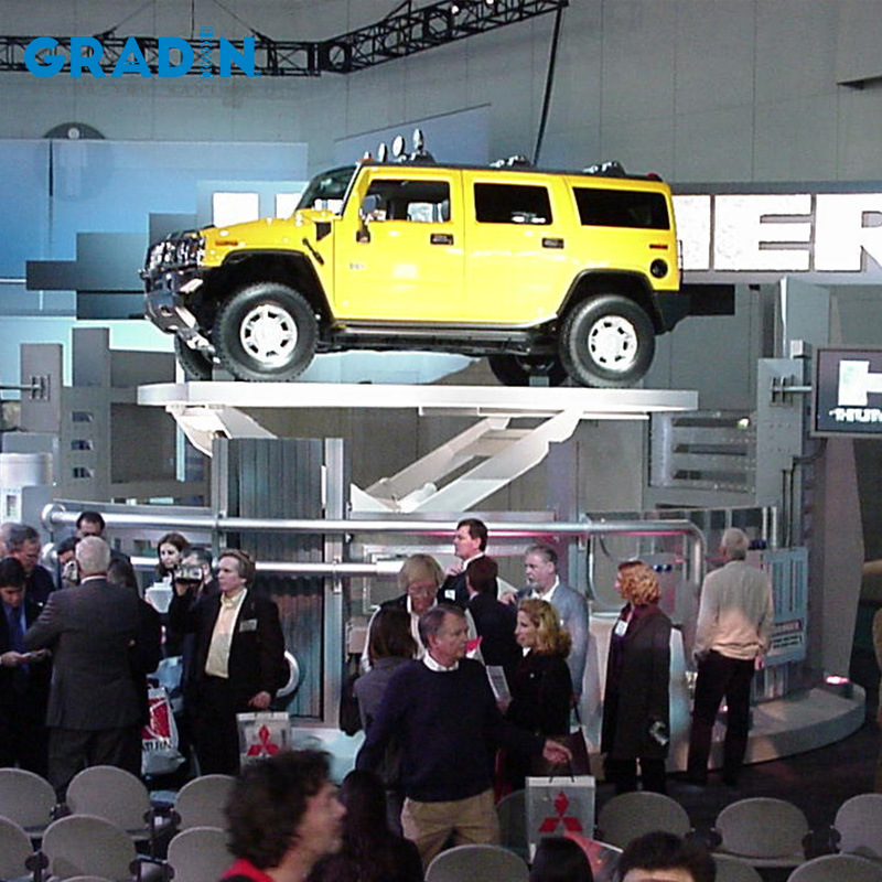 旋转剪刀式汽车升降平台 4s店车展汽车旋转展示台 剪叉式升降机