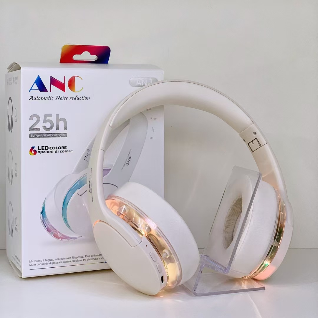 Nuevo AN - 1 ANC transfronterizo activamente redujo el ruido auriculares Bluetooth auriculares plegables auriculares RGB image 8