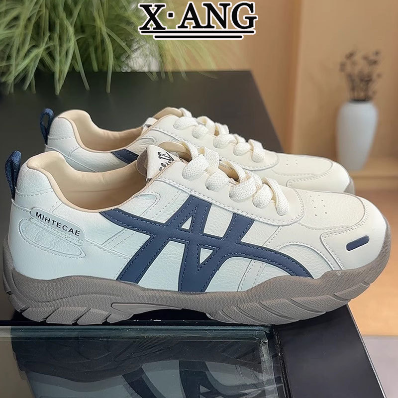 真皮德训鞋女款软底轻便阿甘鞋2025秋季新款百搭休闲运动鞋小白鞋|undefined