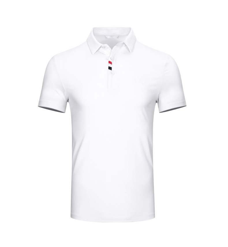 Áo thun golf nam ngắn tay thoáng khí nhanh khô chất liệu vải goff — Tay ngắn màu đen (Vải đính cườm) Tay ngắn màu đen (Vải đính cườm), Màu xanh navy, Màu hồng, Tay áo ngắn màu đen (Vải Lụa Sữa) chi tiết 10