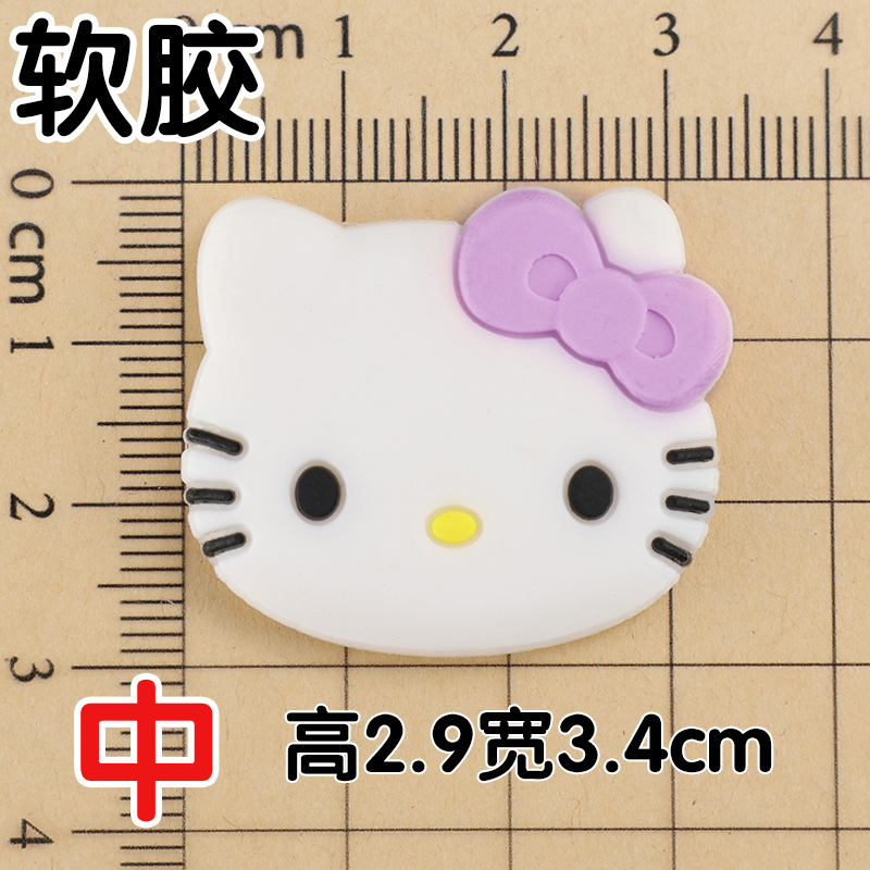 Soft glue: purple medium bow tie cat 2.9x3.4cm