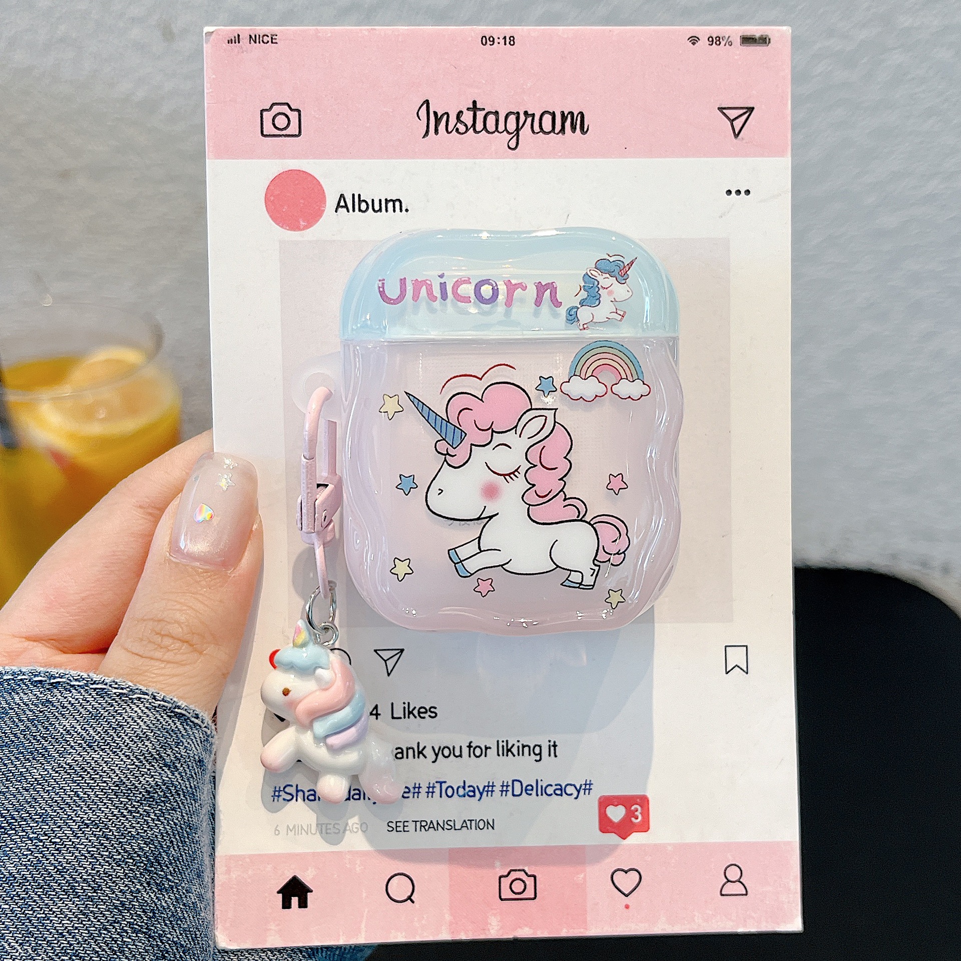 Cubierta de auriculares IMD Unicornio de dibujos animados para AirPods Pro Cubierta de auriculares Bluetooth AirPods3 / 4 generación a prueba de caídas image 6