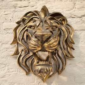 Lion Head Wall Mounted Art大型狮子头壁挂式艺术雕塑家居壁挂