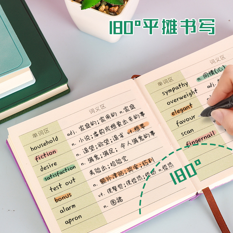 方形迷你英語單詞筆記本學生專用艾賓浩斯記憶默寫本口袋本隨身記