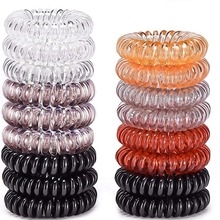 透明小号电话圈发绳简约百搭彩色不伤发发圈高弹力简约发饰