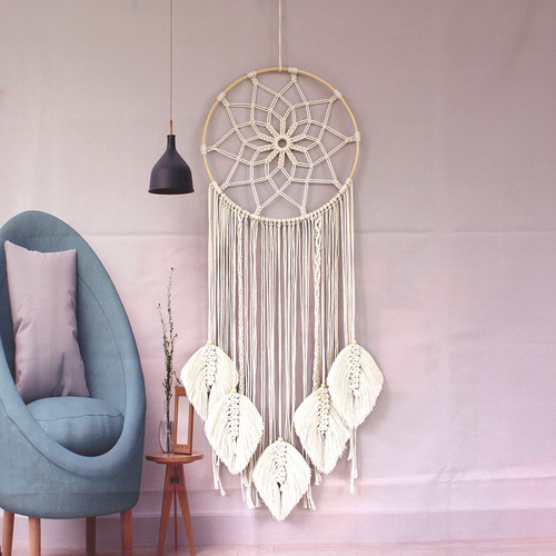 Nordic Style Instagram Wall Hanging Cotton Rope Weaving Dream Catcher Home Interior Fashion Trend Background Wall Decor