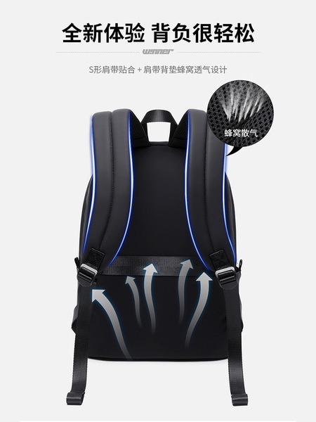 Capacious casual backpack