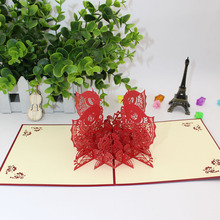 新年跨年元旦节日祝福烫金印刷3D立体贺卡红包定做印刷纸雕批发