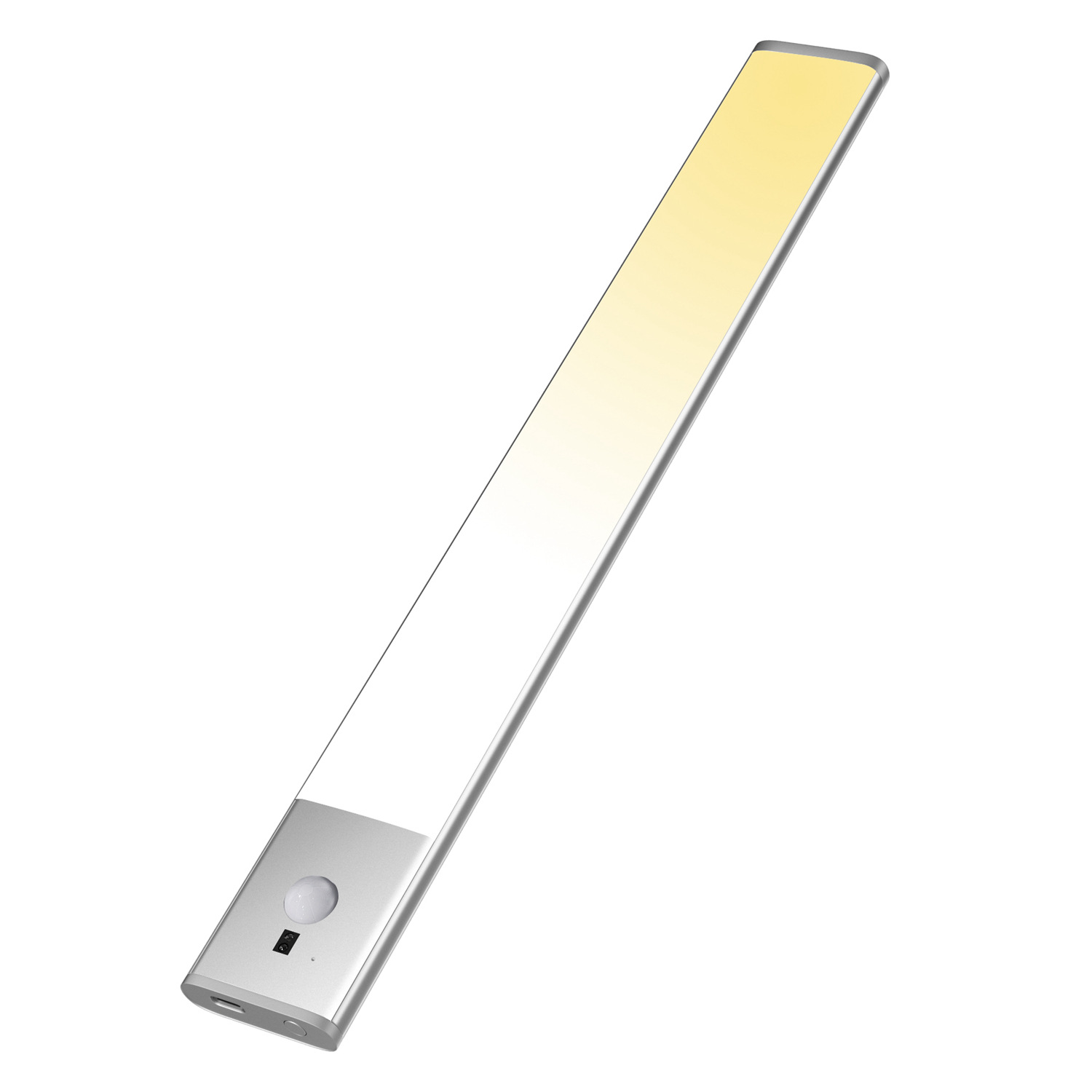 Hogar inteligente lámpara de sensor de cuerpo humano usb recargable led armario lámpara de sensor autoadhesivo magnético con luz de noche de dormitorio