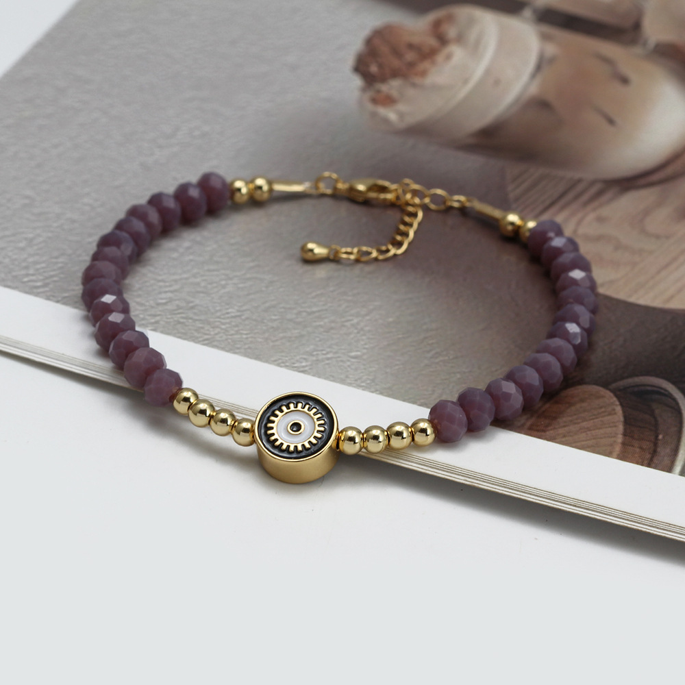 Cartoon Style Eye Copper Enamel Bracelets 1 Piece