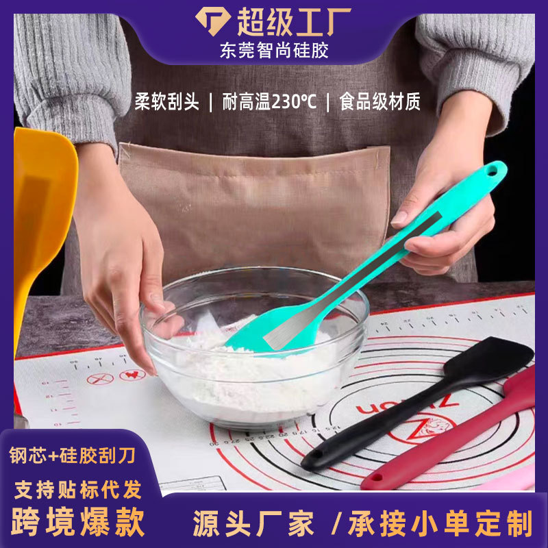 Food Grade Silicone Baking Scraper, High Temperature Resistant Scraper, High Temperature Cooking Spoon, Household Food Utensils, Versatile Scraper