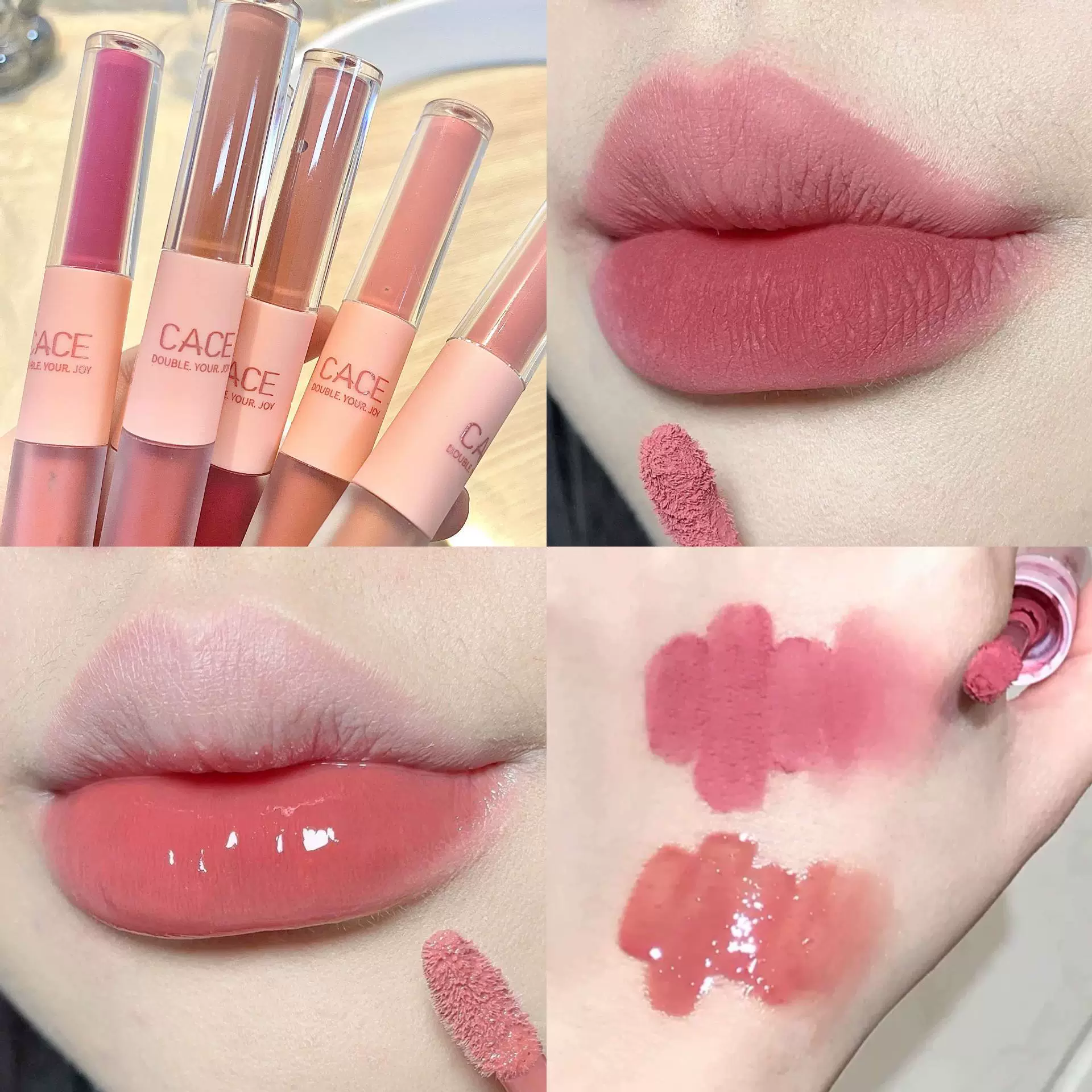Double-sided matte lip gloss, lip balm, universal lipstick