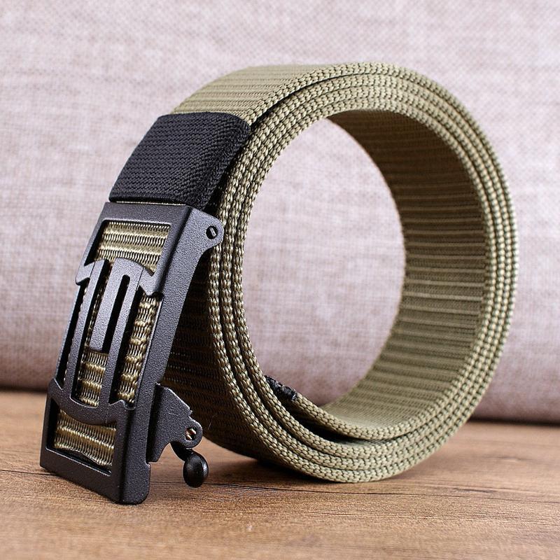 Cinturón automático de nailon ancho 35 mm para hombre uso diario