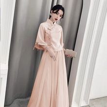 气质可平时穿婚纱改良旗袍姐妹复古闺蜜伴娘团礼服长款优雅中式