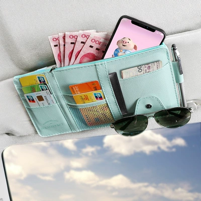 Avtomobil günəşliyinin kart, eynək, telefon, sənəd və pul saxlama tutacağı