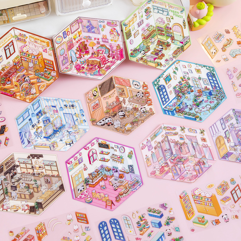 Small three dimensional sticker