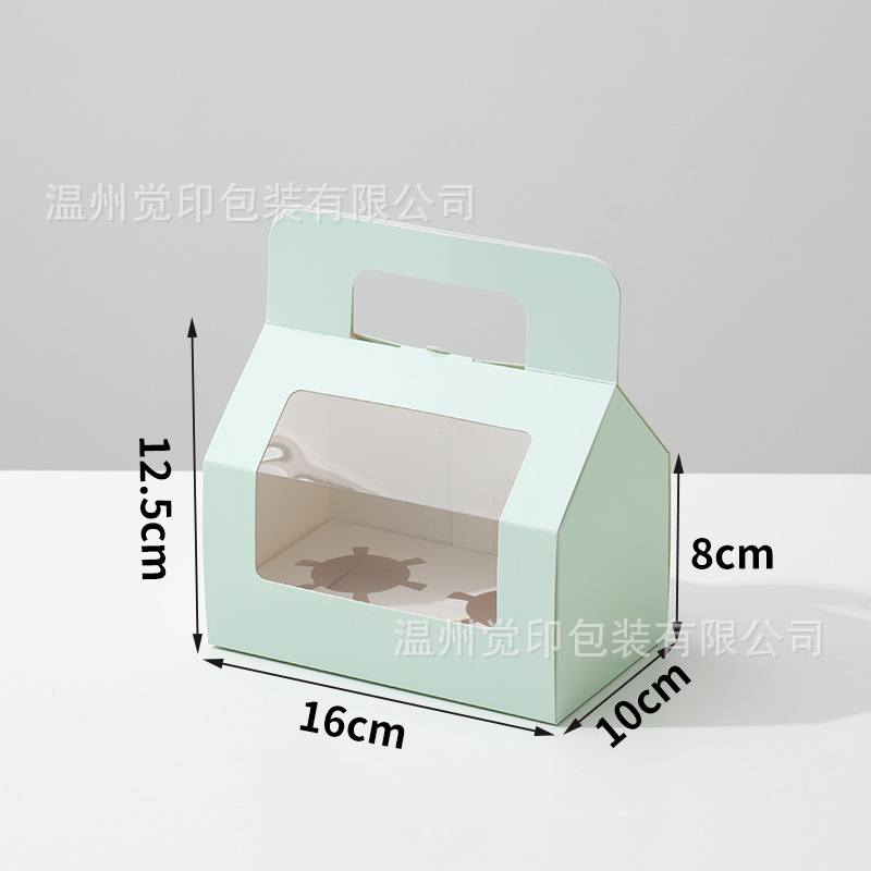 Caja de embalaje de cupcakes 2/4/6/8 Caja de embalaje de postre portátil de un solo grano Caja de marffin Caja de tarta de huevo de pastelería para hornear