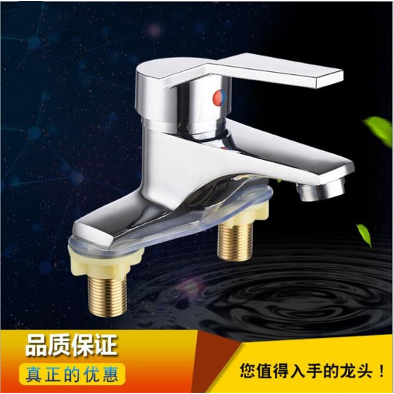 Cuarto de baño de doble orificio de tres orificios de dos articulaciones grifo de lavabo de pedestal antiguo grifo de lavabo caliente y frío lavabo boquilla de agua