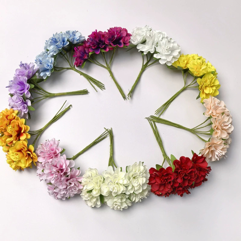 Искусственный цветочный ремень с ядром хризантемы DIY венок браслет аксессуары декоративный цветок корсаж шелковая ткань цветок 60 цветов/сумка