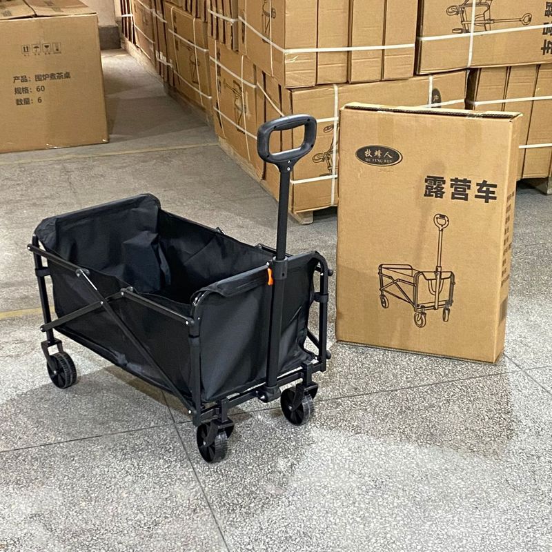 屋外キャンプ車折り畳み可能キャンプ車遠足キャンプ手レバー車トレーラーカートピクニック車ポータブル|undefined
