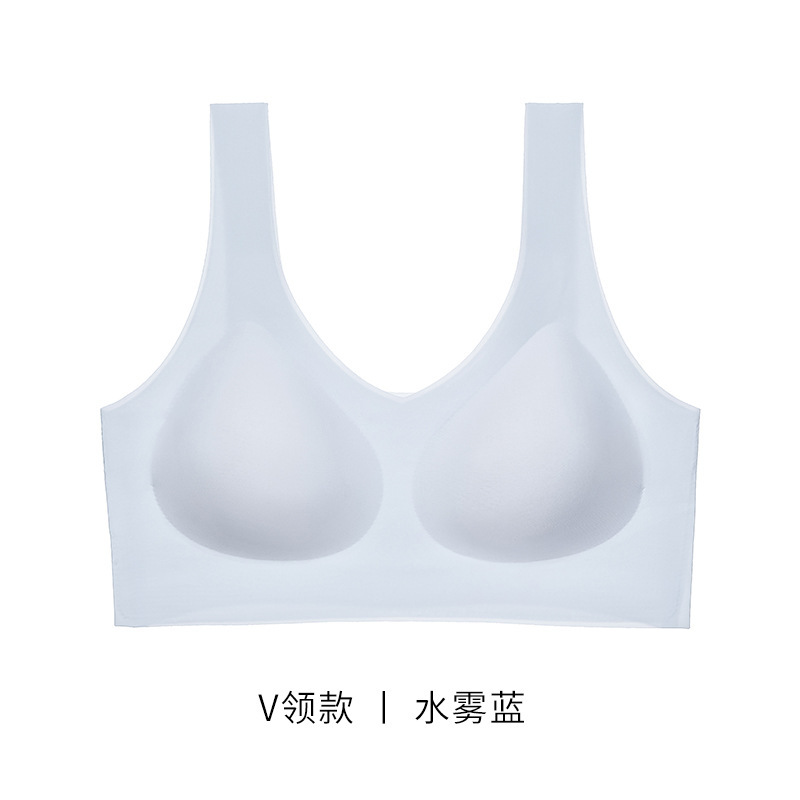 サイズのない雲の下着の跡のない大きい胸は小さい運動のベスト式の薄いタイプの鋼の輪のない夏の睡眠のブラジャーを現します。|undefined