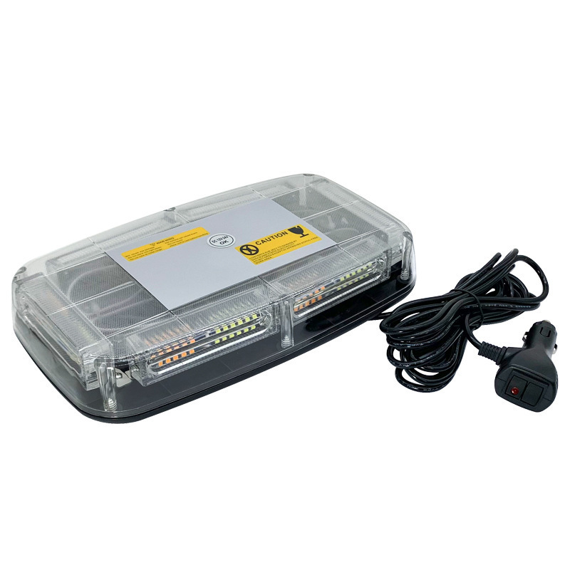 Automóvil 72 LED lámpara de advertencia de explosión de lámpara parpadea de absorción magnética de 12 pulgadas lámpara de techo de ingeniería de fila corta lámpara de emergencia de frecuencia estrobótica transfronteriza